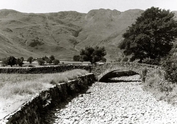 Framed Print : Great Langdale Becks in Late District - June 1976 during the drought Framed Print : Great Langdale Becks in Late District - June 1976 during the drought