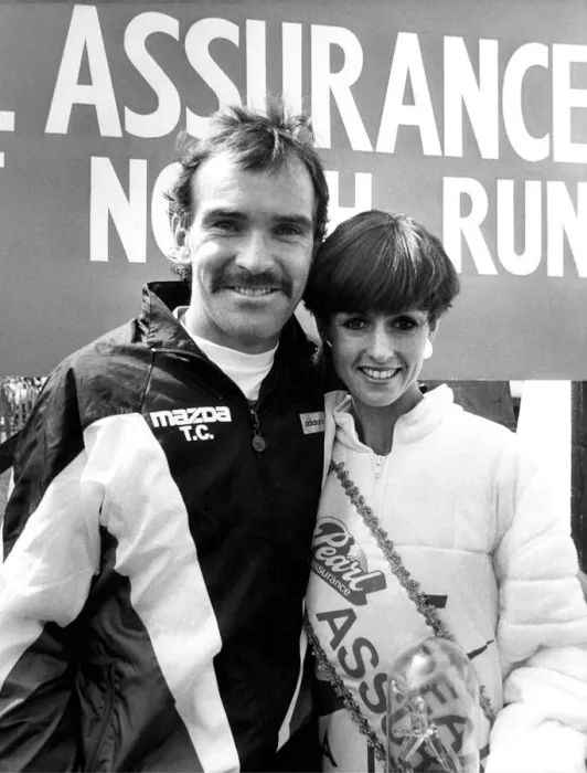 Framed Print : Great North Run, 21 June, 1987 - The winners of the mens and ladies races