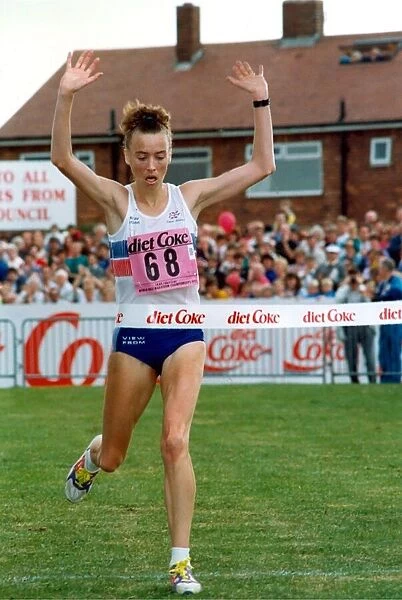Great North Run, Sunday 20 September, 1992 - The winner of the womens race Liz McColgan