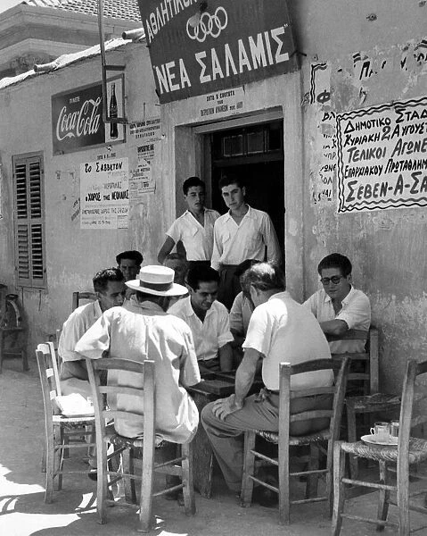 Greek Cafe in Famagusta. August 1953 P000067