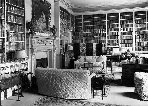 The Green Library at Himley Hall. 29th November 1934