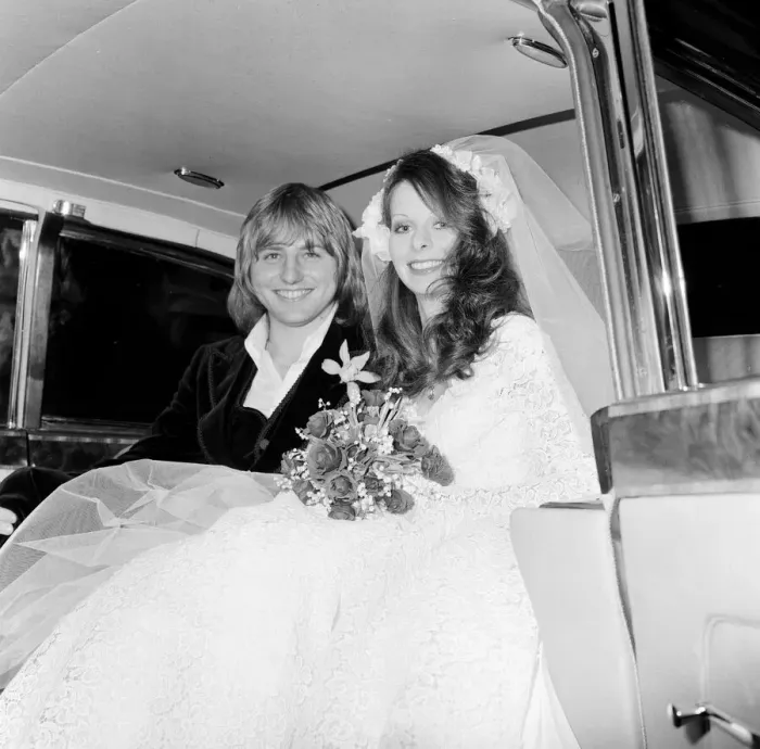 Framed Print : Greg Lake (25 year old pop singer) marries German model Regina Bottcher (21
