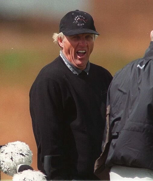 Greg Norman finds the going tough July 1999 as he plays a practice round at