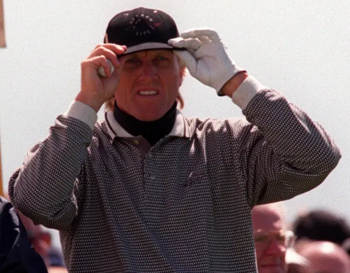 Framed Print : Greg Norman Open Golf Championship Troon July 1997