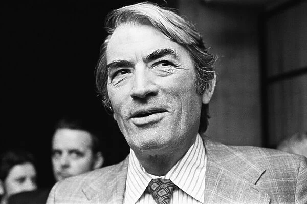 Gregory Peck seen here at a reception held in Windsor before starting filming on his next