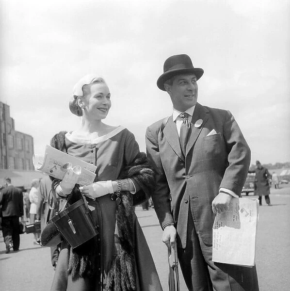Greta Gynt Actress June 1956 at the Derby Epsom Racecourse