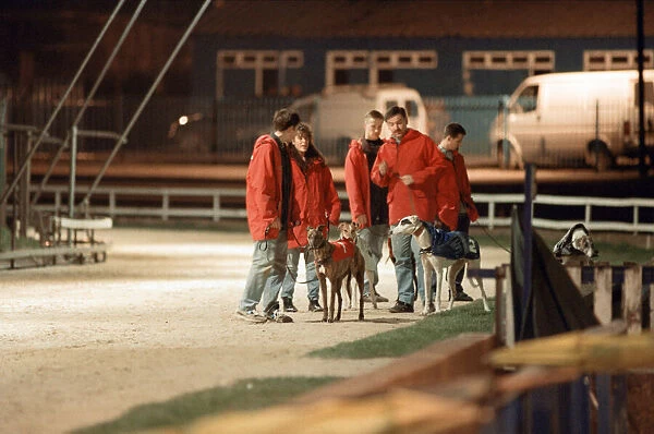 Greyhound Racing at Cleveland Park Stadium in Middlesbrough. 5th April 1994