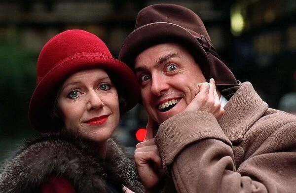 Griff Rhys Jones January 1990 With Actress Belinda Lang Who Star In The Show '