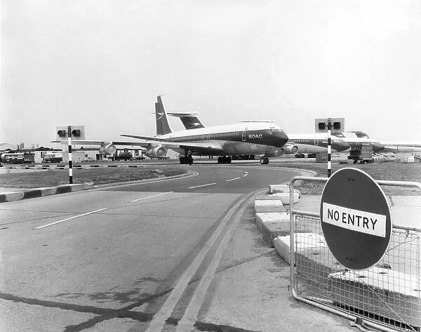 Grounded Aircraft at London Airport during the B. O. A. C. pilots strike. June 1968 P003963