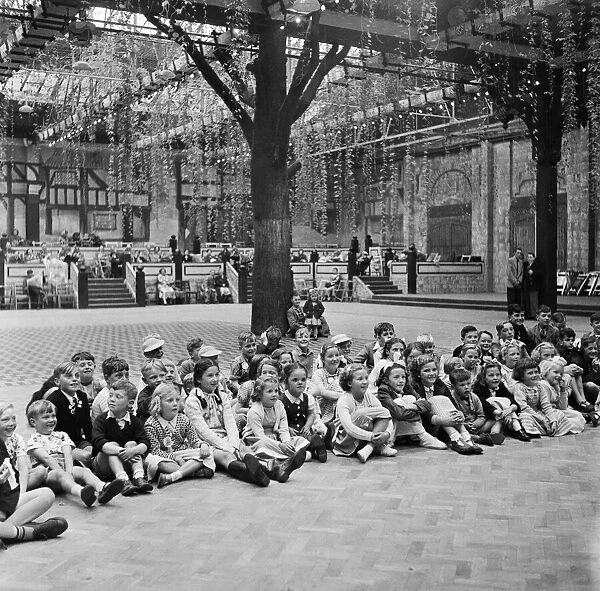 A group of children in the Vienna Ballroom, Butlins Holiday Camp, Filey, North Yorkshire