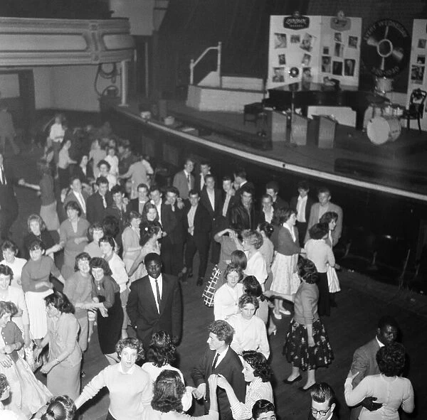 A group of dancers at the Victoria Ballroom. Halifax in West Yorkshire. 10th June 1959