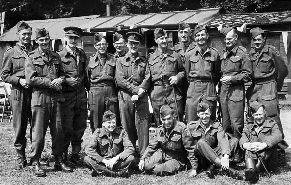 A group of officers at a Home Guard weekend camp in Reading