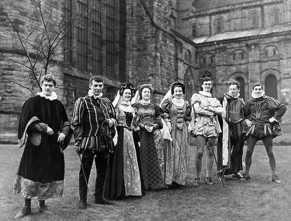 A group of people dressed in Elizabethan costume