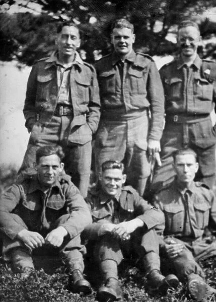 A group of soldiers from Reading, Berkshire, pictured while serving in the Middle East