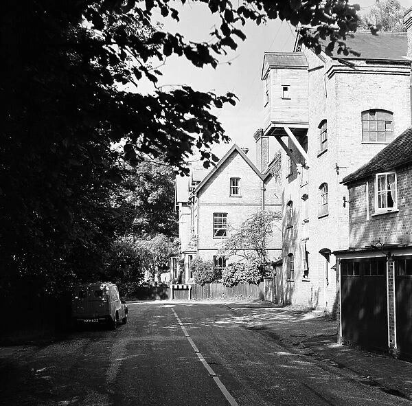 Grove Mill on the River Gade, Grove Mill Lane, Watford, Hertfordshire. 19th June 1954