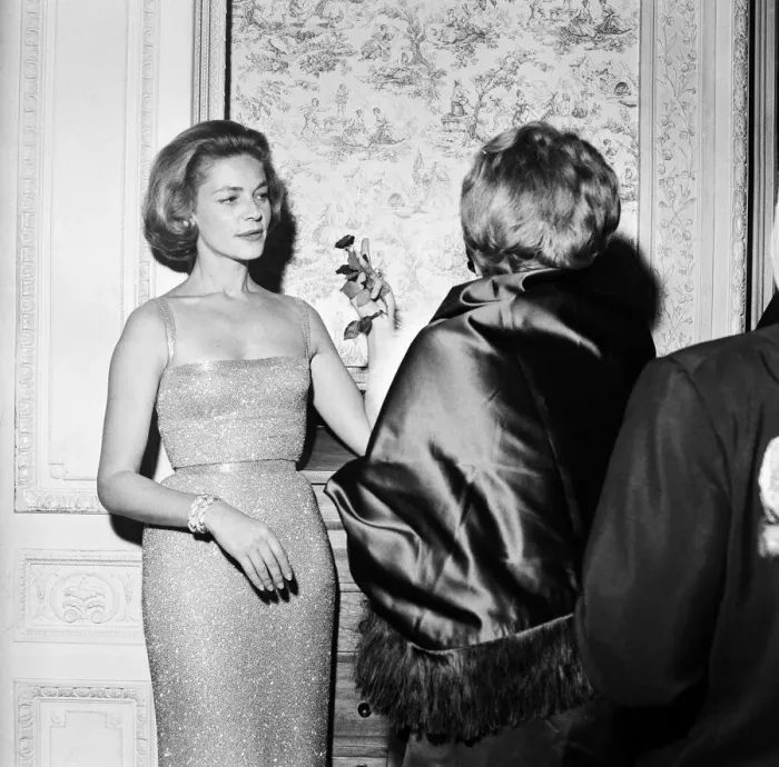 Framed Print : Guests attending a party held by Laurence Olivier and Lauren Bacall. 10th November 1958