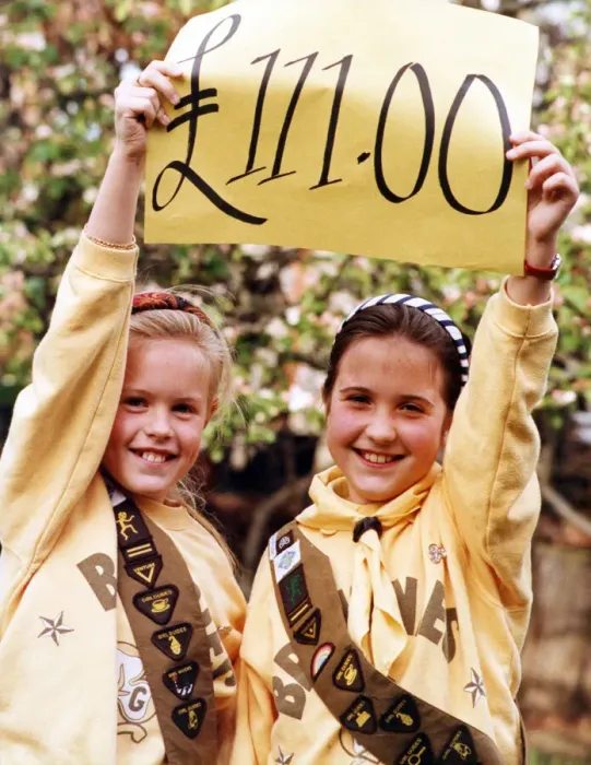 Framed Print : Guisborough Brownies Rosemarie Brownlie and Emma Bennington, both 9 Framed Print : Guisborough Brownies Rosemarie Brownlie and Emma Bennington, both 9