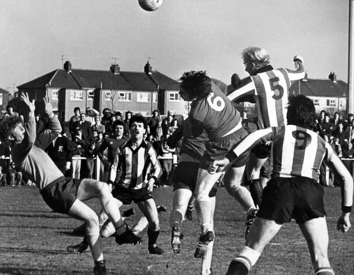 Framed Print : Guisborough Town F. C. 1- 0 Windsor & Eton football match. 1st March 1980 Framed Print : Guisborough Town F. C. 1- 0 Windsor & Eton football match. 1st March 1980