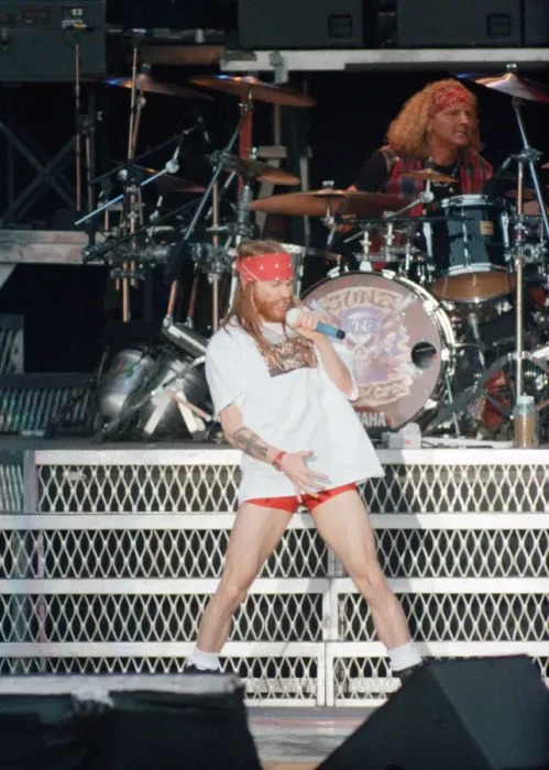 Framed Print : Guns N Roses concert held at Wembley Stadium, London during their Use You Illusion World