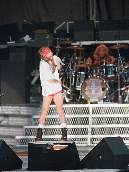 Guns N Roses concert held at Wembley Stadium, London during their Use You Illusion World
