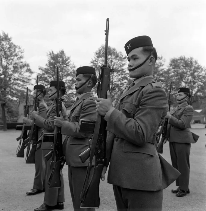 Framed Print : Gurkhas - May 1962 Gurkhas At Home'To Press at Jellabad Barracks