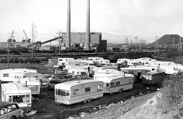 Gypsies parked on an illegal site at Lemington, Newcastle