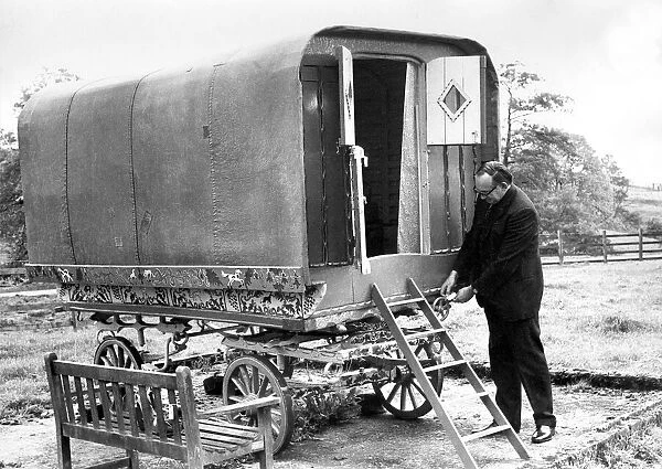 This gypsy caravan was one of the objects on sale at Dacre Castle