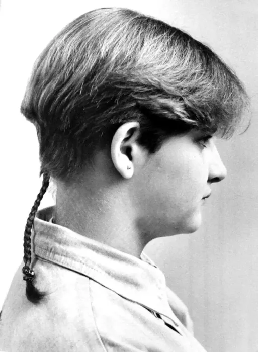 Framed Print : Hair - The hairstyle of Helen Richards (13) of Dinas Powis who is a pupil of St Cyres Framed Print : Hair - The hairstyle of Helen Richards (13) of Dinas Powis who is a pupil of St Cyres