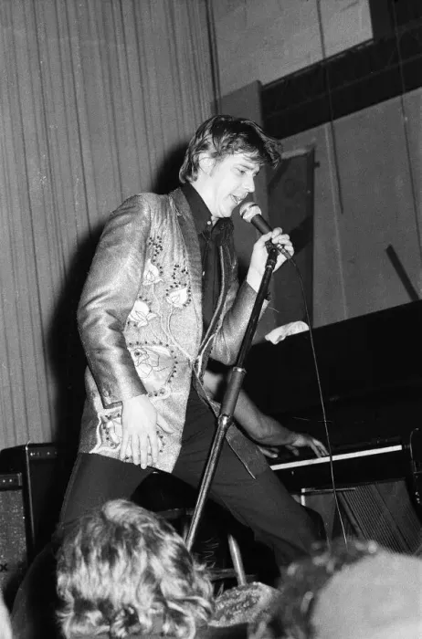 Framed Print : Bill Haley & The Comets in concert. Shakin Stevens performing on stage Framed Print : Bill Haley & The Comets in concert. Shakin Stevens performing on stage