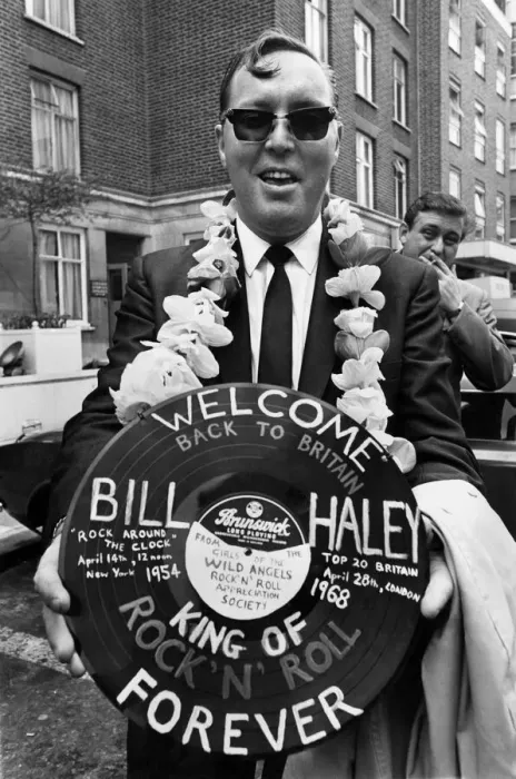 Framed Print : Bill Haley seen here on his arrival from the states for nationwide tour Framed Print : Bill Haley seen here on his arrival from the states for nationwide tour