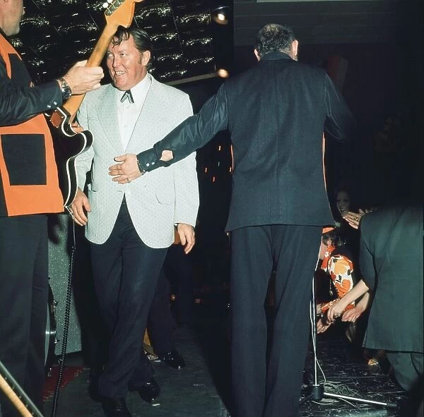 Bill Haley seen here on stage in Coventry 30th April 1974 Local Caption Scanned