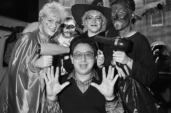 Halloween hairdressers at Stuarts. 31st October 1987