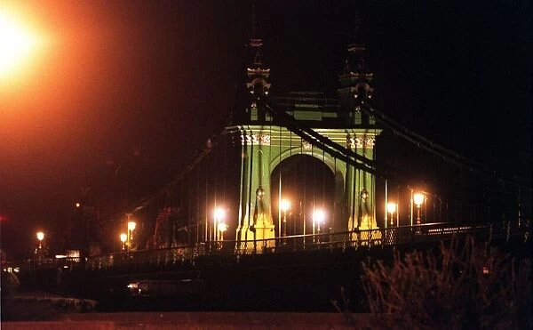 Hammersmith Bridge is one of the bridges crossing the River Thames