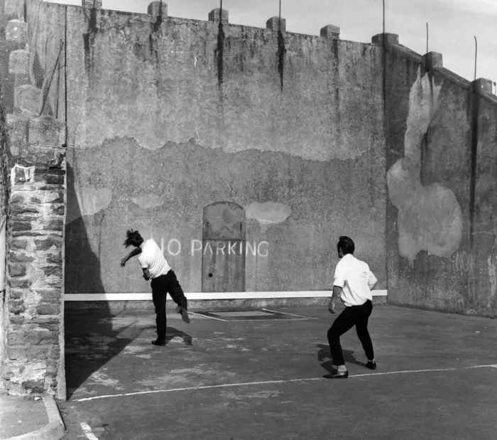 Framed Print : The Handball Court in Nelson, Glamorgan, South Wales, 8th August 1969 Framed Print : The Handball Court in Nelson, Glamorgan, South Wales, 8th August 1969