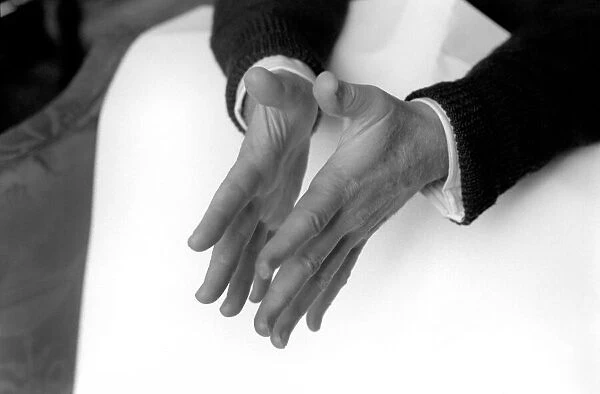 The hands of Yehudi Menuhin, the world famous violinist