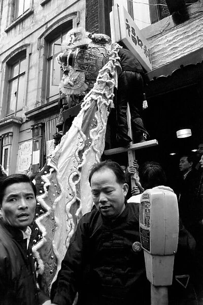 Happy Chinese New Year. Soho, London. February 1975 75-00920-007