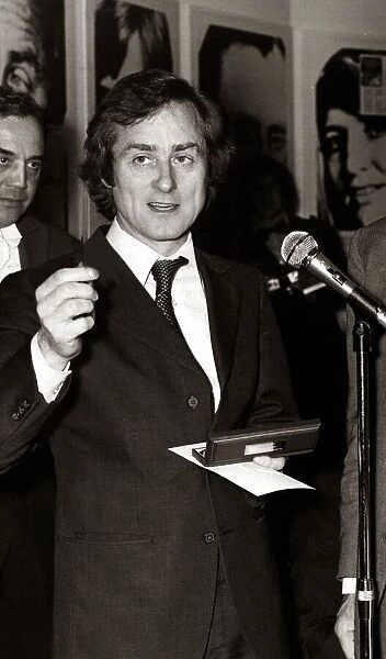 Harold Evans Editor of The Sunday Times - 1973 recieves an award for Journalist of