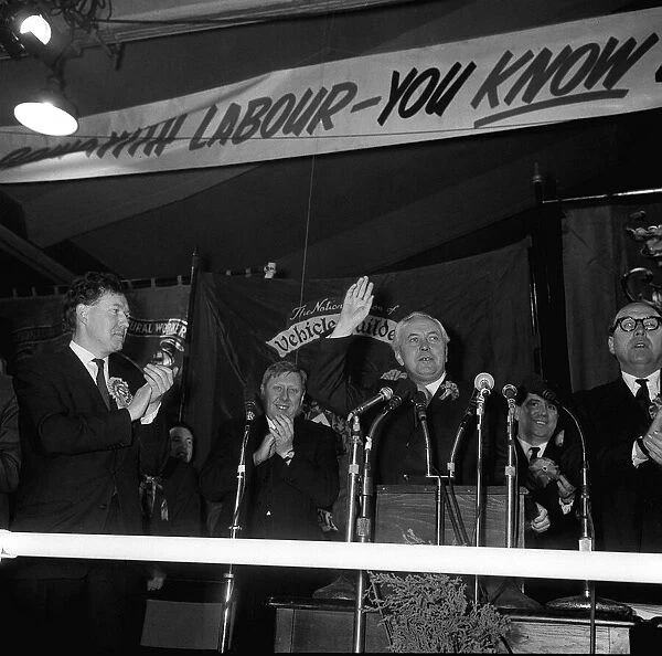 Harold Wilson British Prime Minister, Mar 1966 addressed a very noisy meeting at
