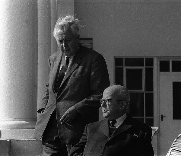 Harold Wilson with his father Herbert Wilson during a few minutes break in the national