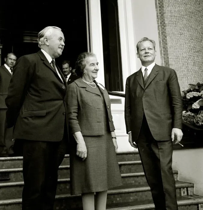 Framed Print : Harold Wilson with Golda Meir and Willy Brandt at the 11th Socialist International Framed Print : Harold Wilson with Golda Meir and Willy Brandt at the 11th Socialist International