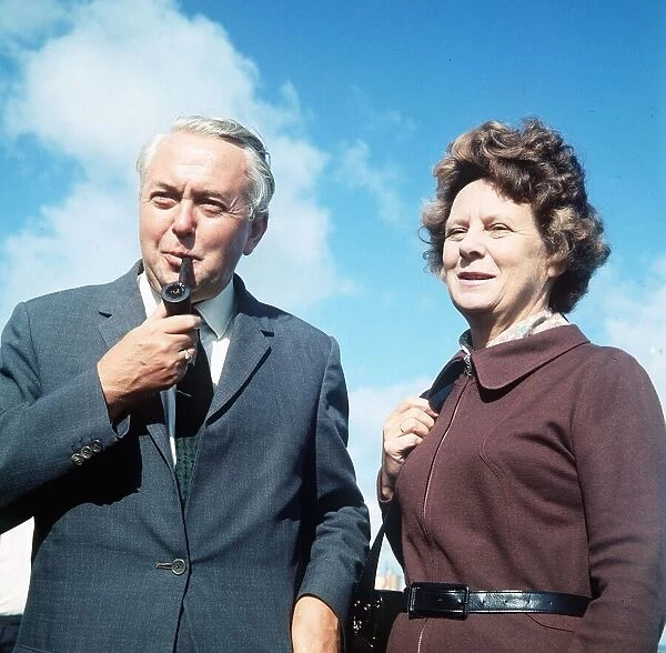 Harold Wilson, former Labour Prime Minister, and wife Mary in October 1974 Wilson
