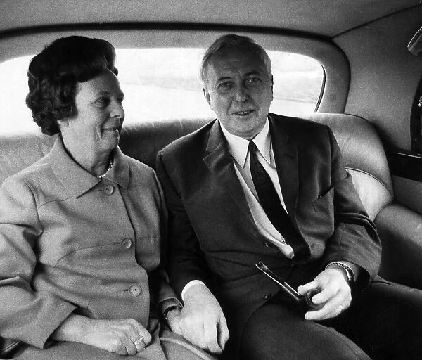 Harold Wilson the prime minister with his wife