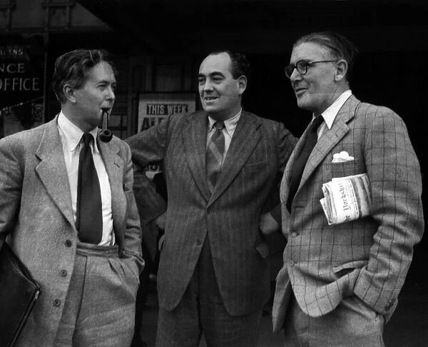 Harold Wilson, Tom Driberg and R. H.s Crossman at a Labour Party Conference