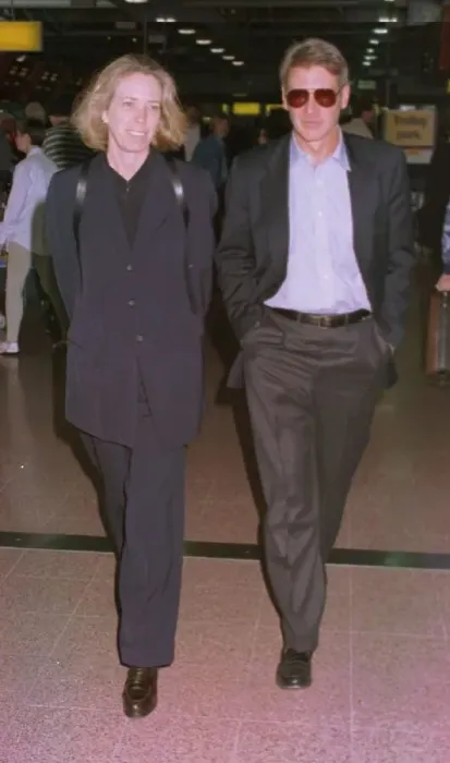 Framed Print : Harrison Ford and his wife Melissa Matheson leave Heathrow for New York on Concorde ***