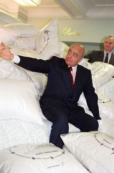 Harrods owner Mohamed Al-Fayed pictured at the Harrods sale. 7th July 1993