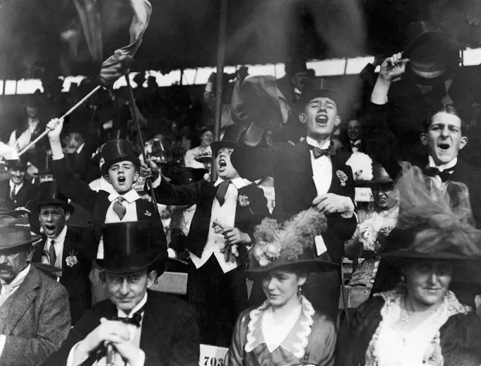 Framed Print : Harrovians cheer their team on during the annual Schools Day match between Eton Framed Print : Harrovians cheer their team on during the annual Schools Day match between Eton
