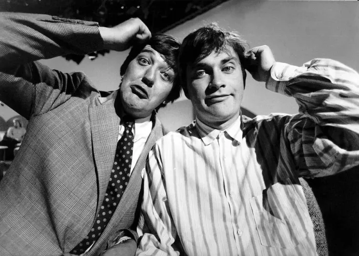 Framed Print : Harry Enfield Actor Comedian With Fellow Comedian Stephen Fry March 1989