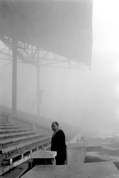Framed Print : Harry Potts makes his way back into the stands after inspecting Manchester City Framed Print : Harry Potts makes his way back into the stands after inspecting Manchester City