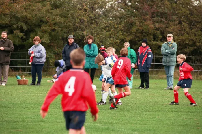 Framed Print : Hartburn Juniors v Leven Park Juniors (under 13 s). Action from the game with Framed Print : Hartburn Juniors v Leven Park Juniors (under 13 s). Action from the game with