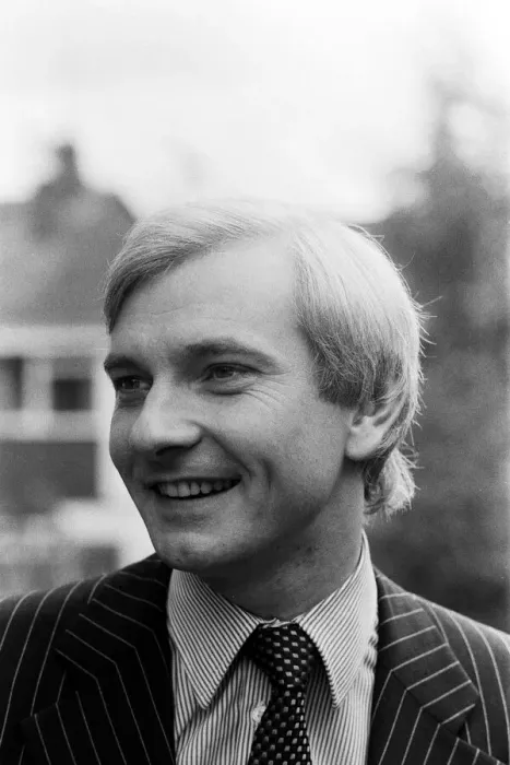 Framed Print : Harvey Proctor, 34 year old MP for Basildon, Essex, talking to reporters outside his home Framed Print : Harvey Proctor, 34 year old MP for Basildon, Essex, talking to reporters outside his home